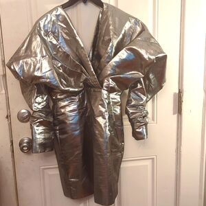 ASOS Dolman sleeve silver dress